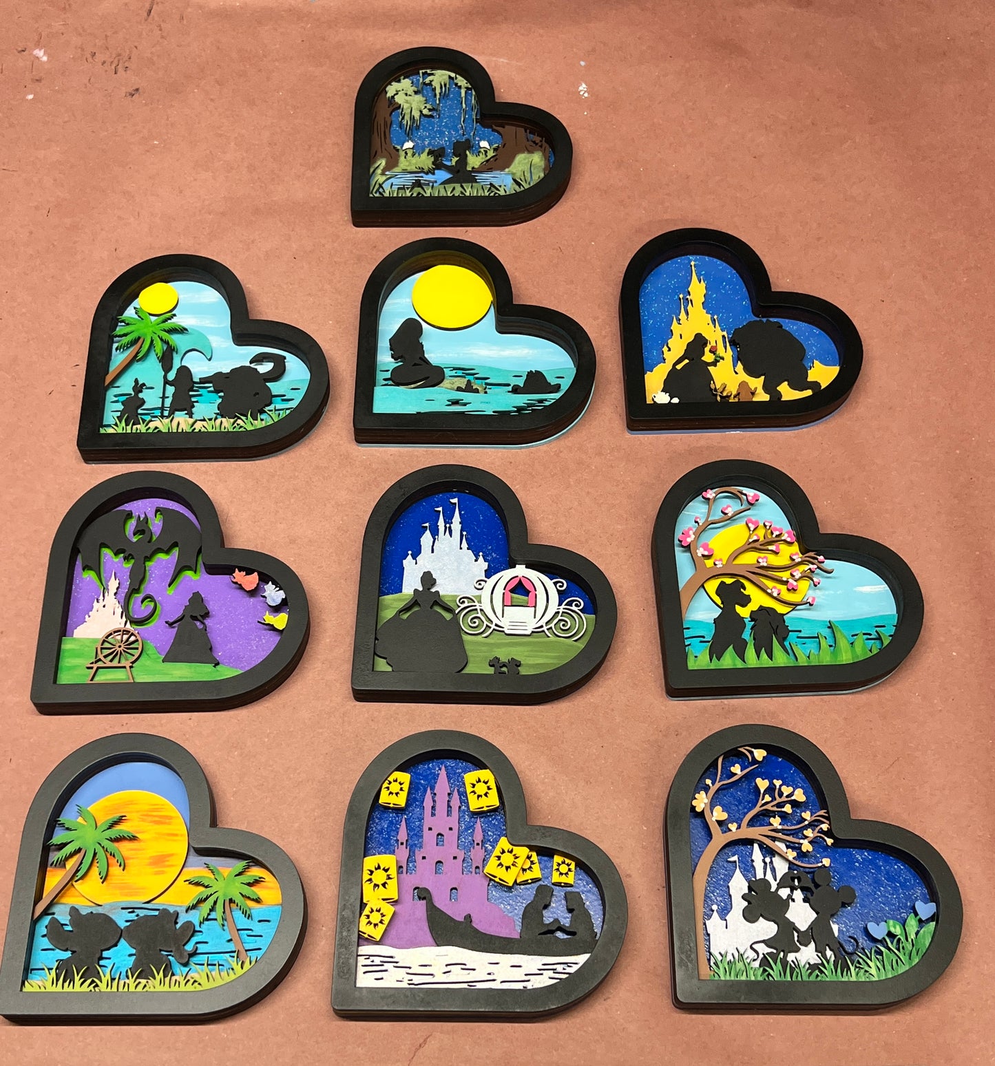 3D Disney Heart Signs
