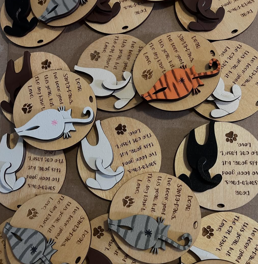 Cat or Dog Butt Ornaments