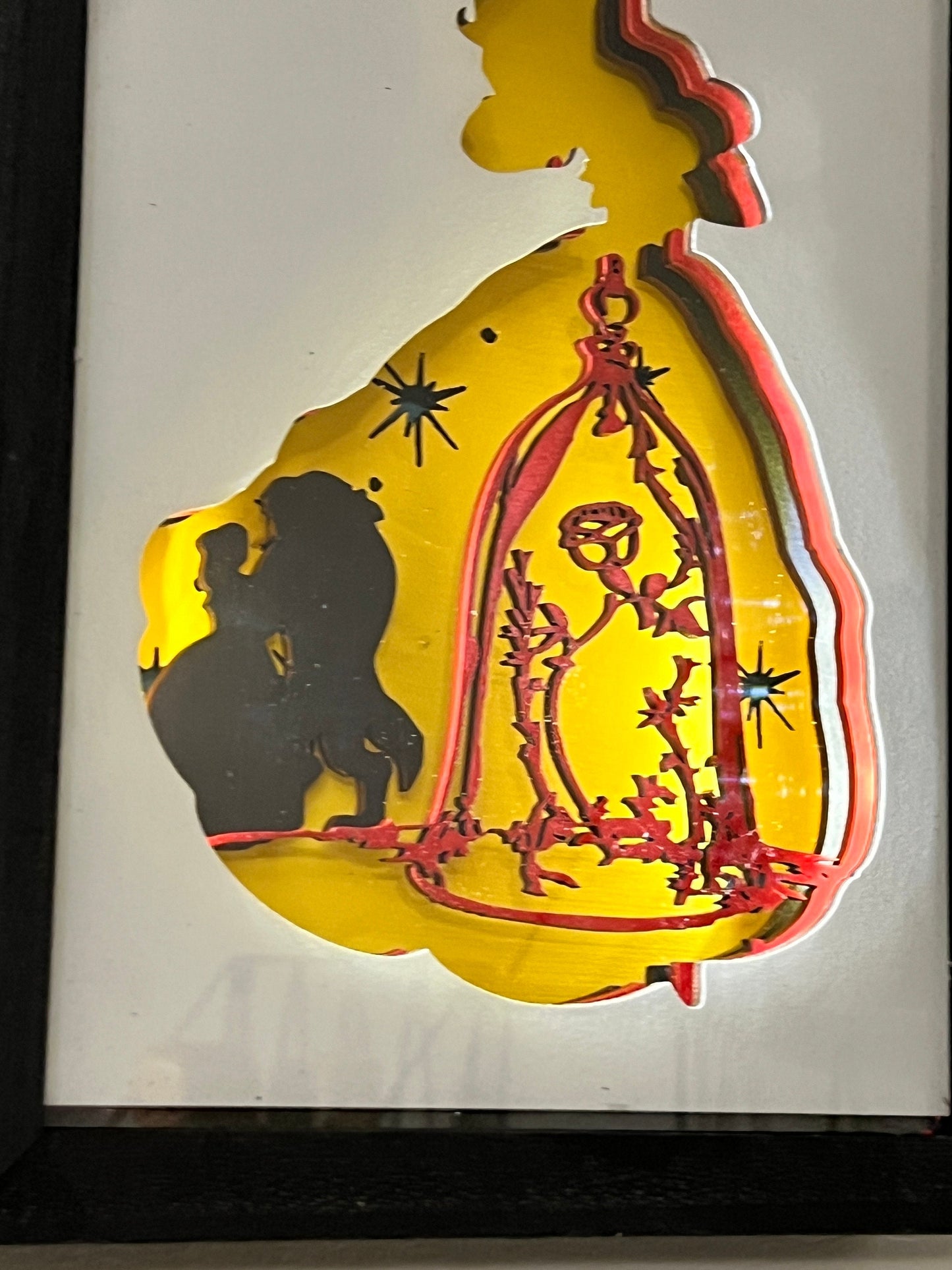 Beauty and the Beast LED Lit Picture