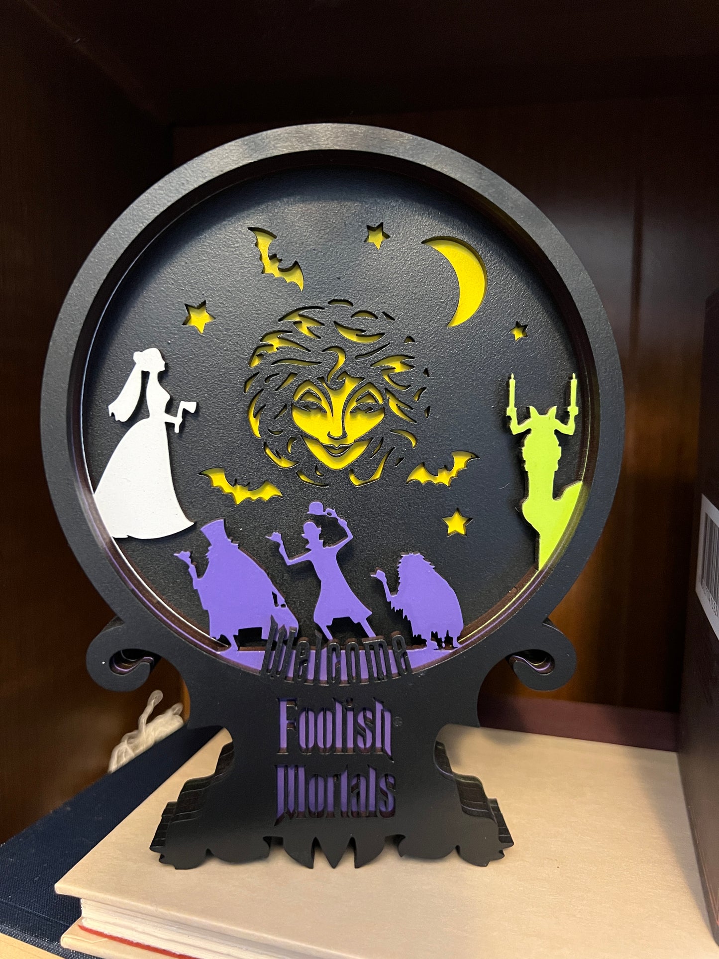 Haunted Mansion Shelf Sign