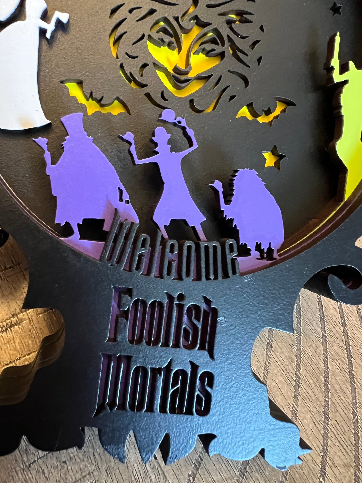 Haunted Mansion Shelf Sign