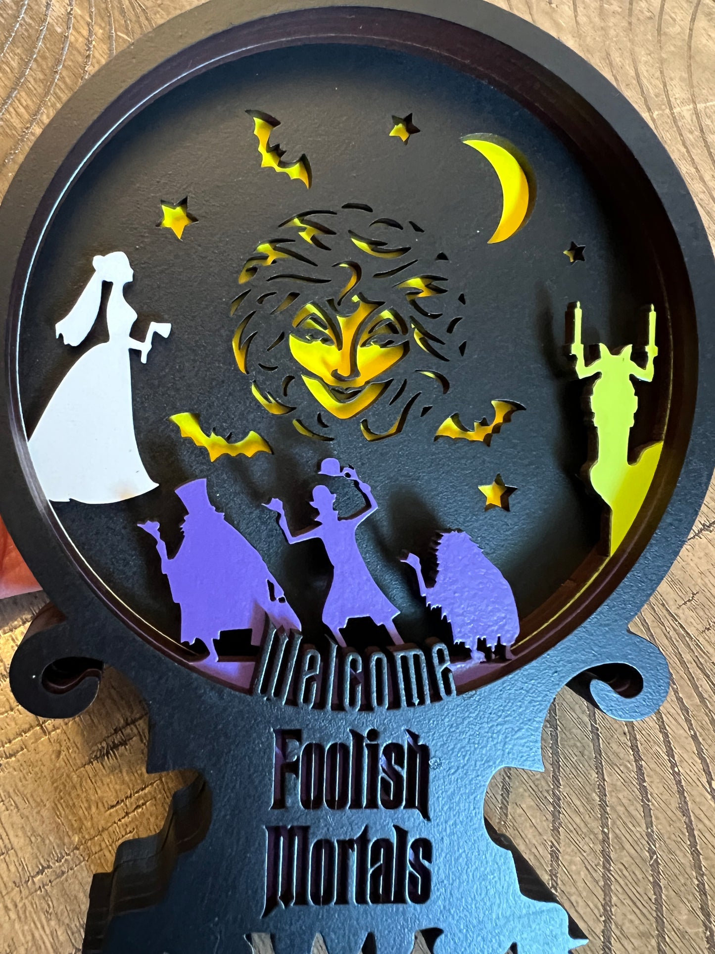 Haunted Mansion Shelf Sign