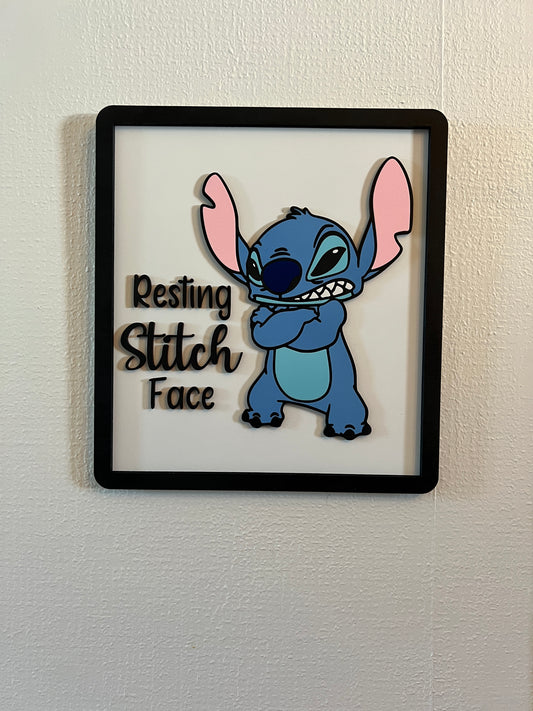 Resting Stitch Face Sign