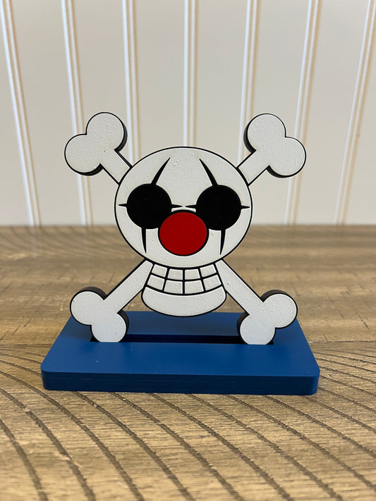 One Piece Buggy Jolly Roger Desk/Shelf Sign